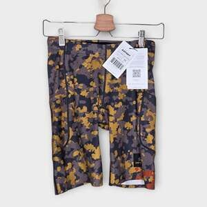 NEW SAYSKY Camo Combat+ Short Tights 9" Gray Yellow Men's XS